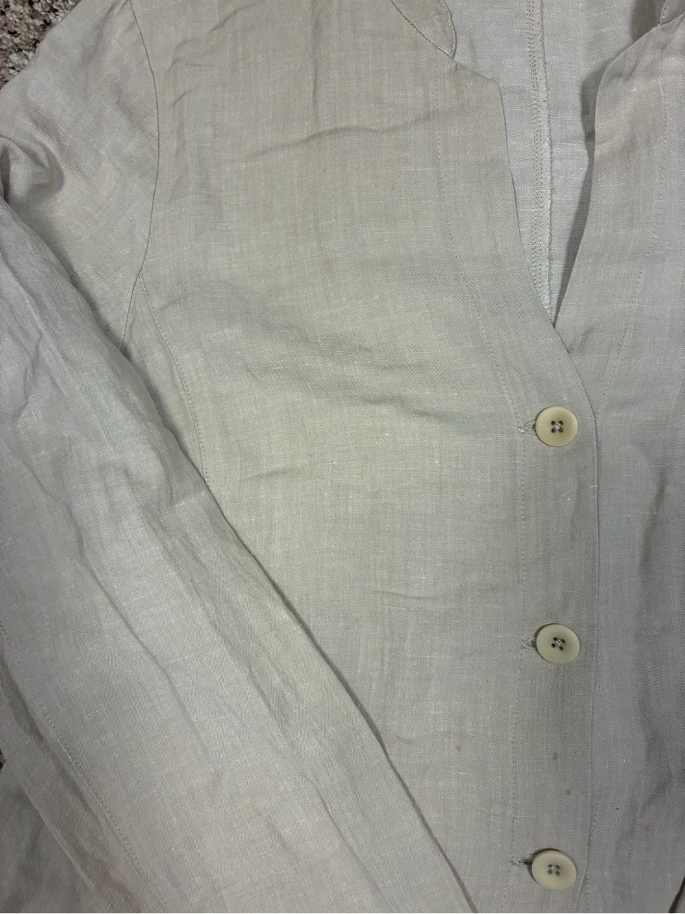 Eileen Fisher Linen Blend 3 Button Lightweight Jacket - Picture 5 of 10